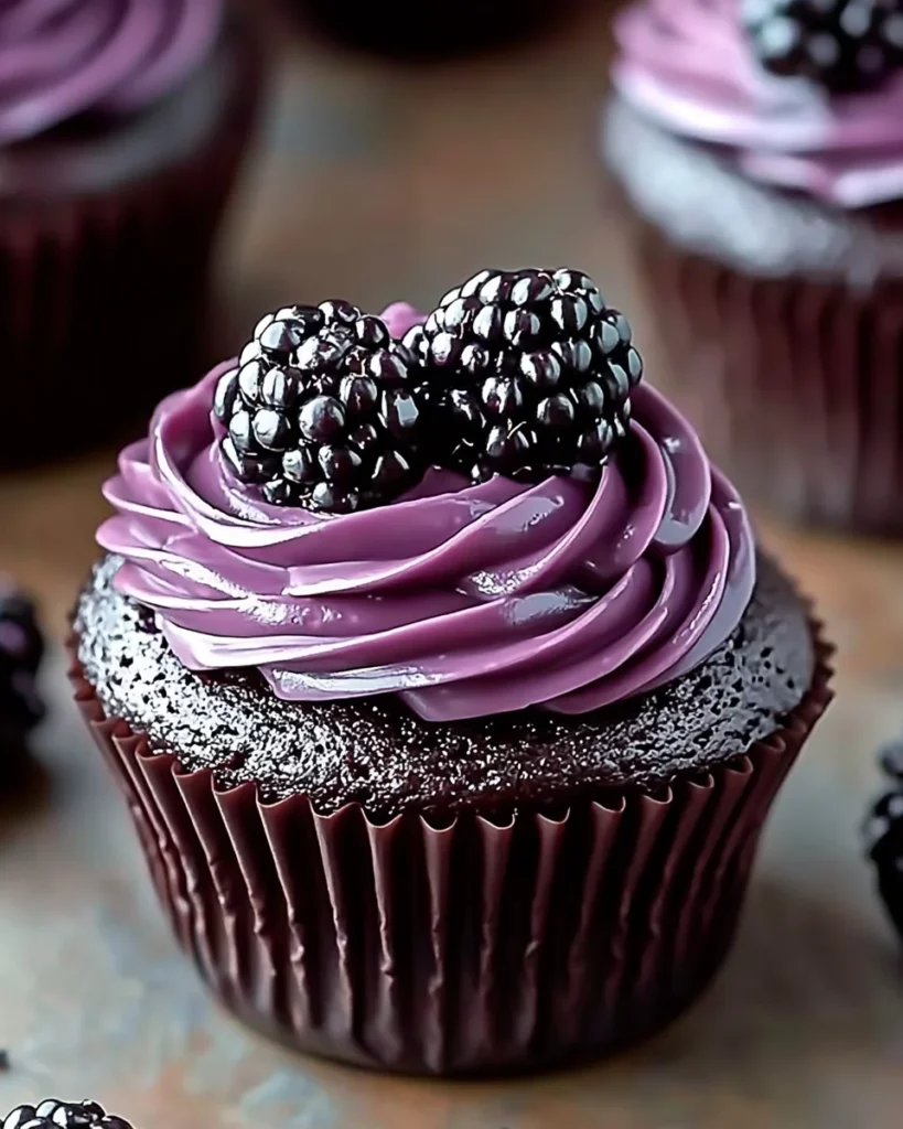 Dark Chocolate Blackberry Cupcakes: Indulge in a Decadent Dessert Delight
