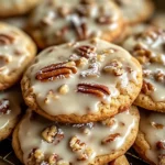 Frosted Butter Pecan Cookies