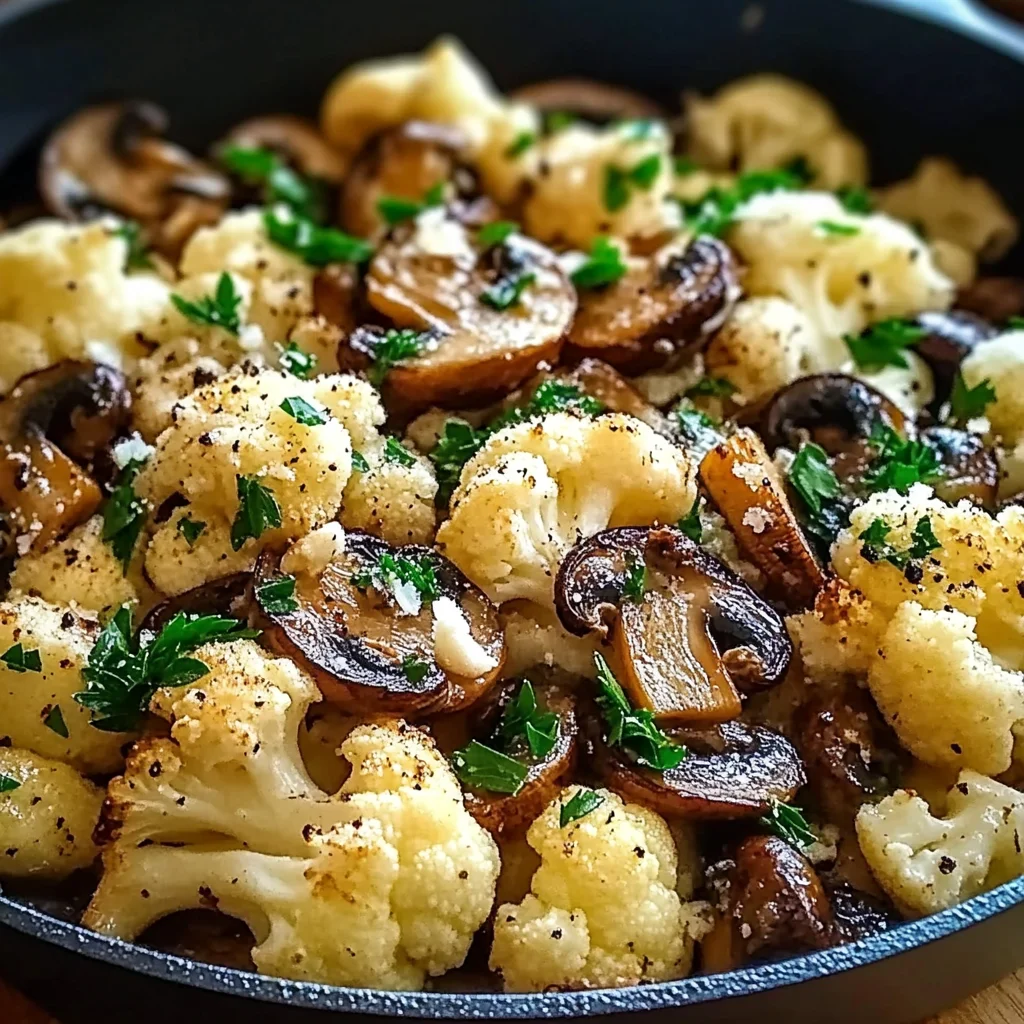 Garlic Cauliflower Mushroom Skillet: Quick & Delicious Dish
