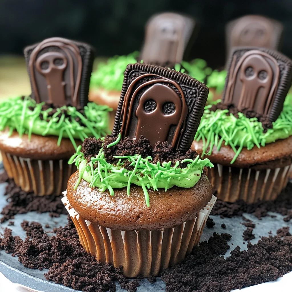 Halloween Graveyard Cupcakes