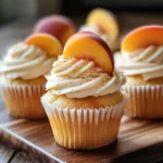 Honey Peach Cream Cheese Cupcakes