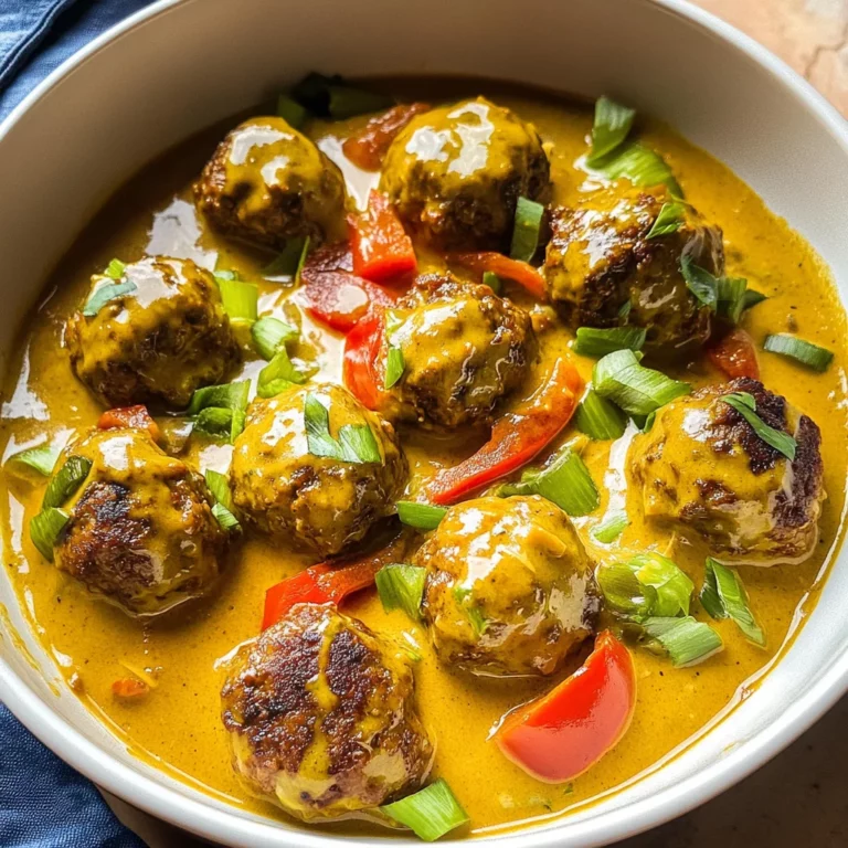 Jerk Meatballs In Coconut Curry Sauce