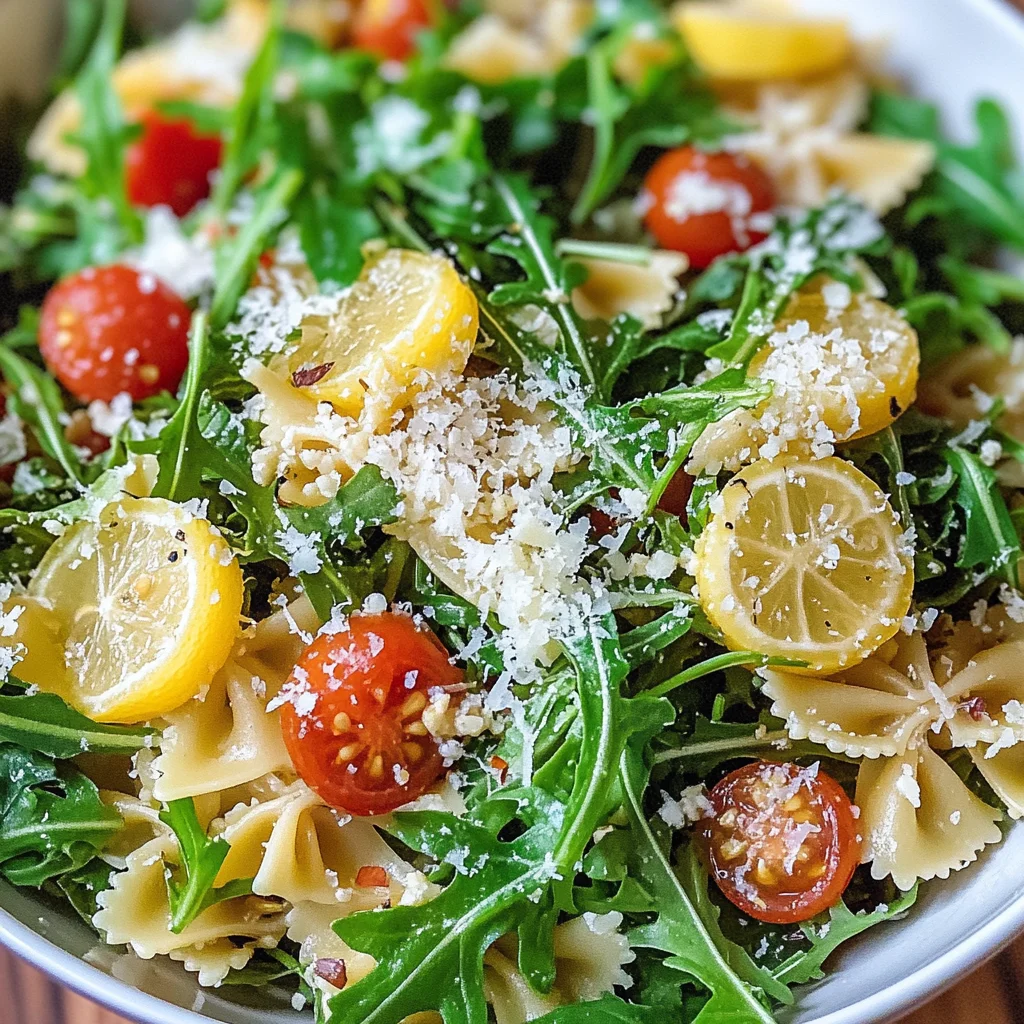 Lemon Arugula Pasta Salad