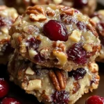 No-Bake Cranberry Pecan Praline Cookies
