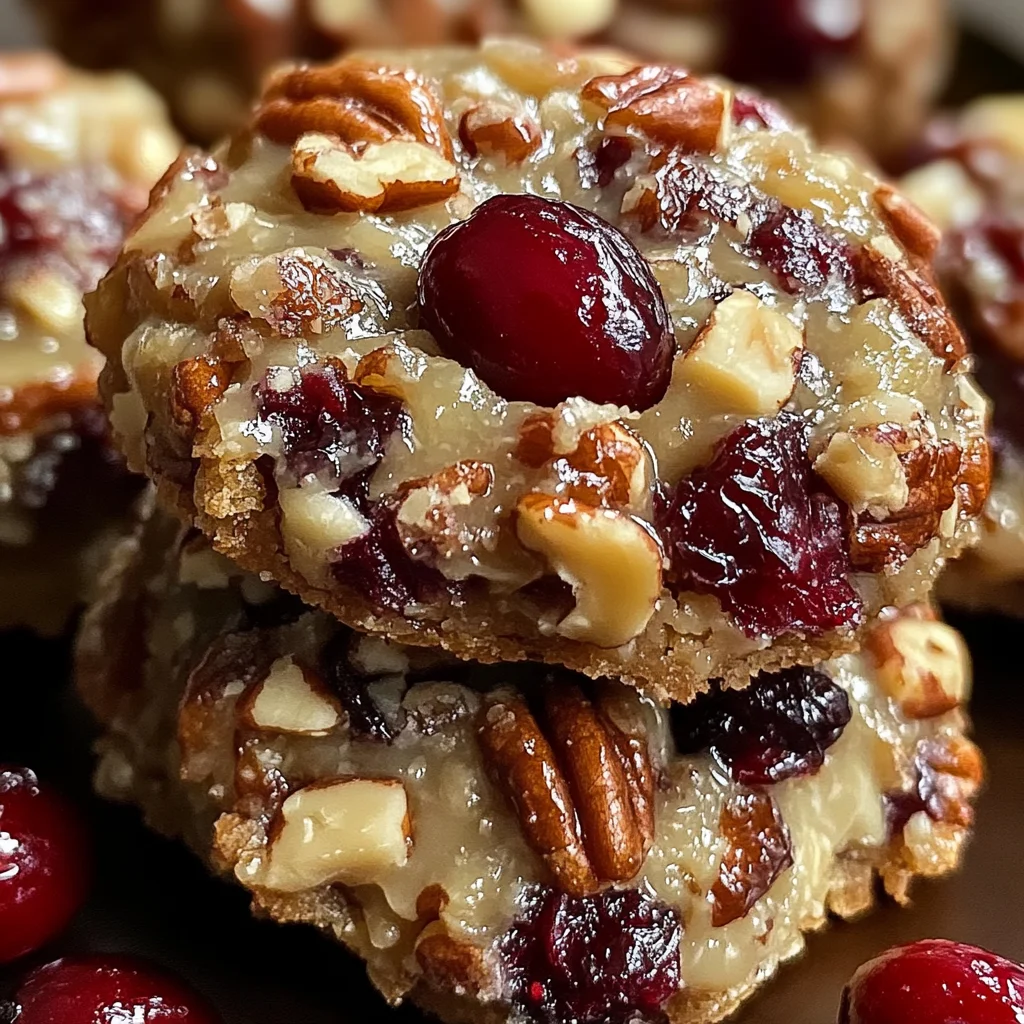 No-Bake Cranberry Pecan Praline Cookies