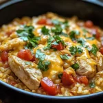 One Pot Queso Chicken and Rice : Easy Comfort Food