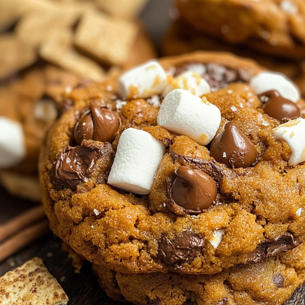 Pumpkin S'mores Cookies