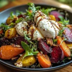 Roasted Beets and Carrots Salad with Burrata