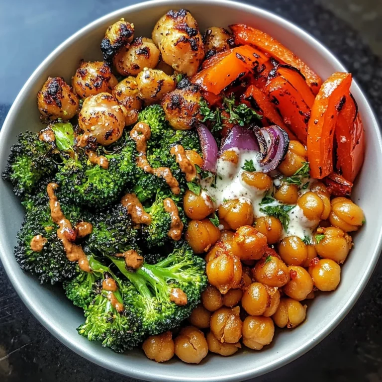 Roasted Chickpeas and Veggie Bowl