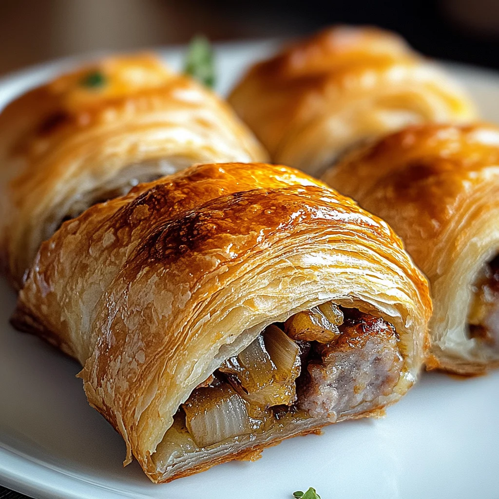 Savory French Onion Sausage Rolls