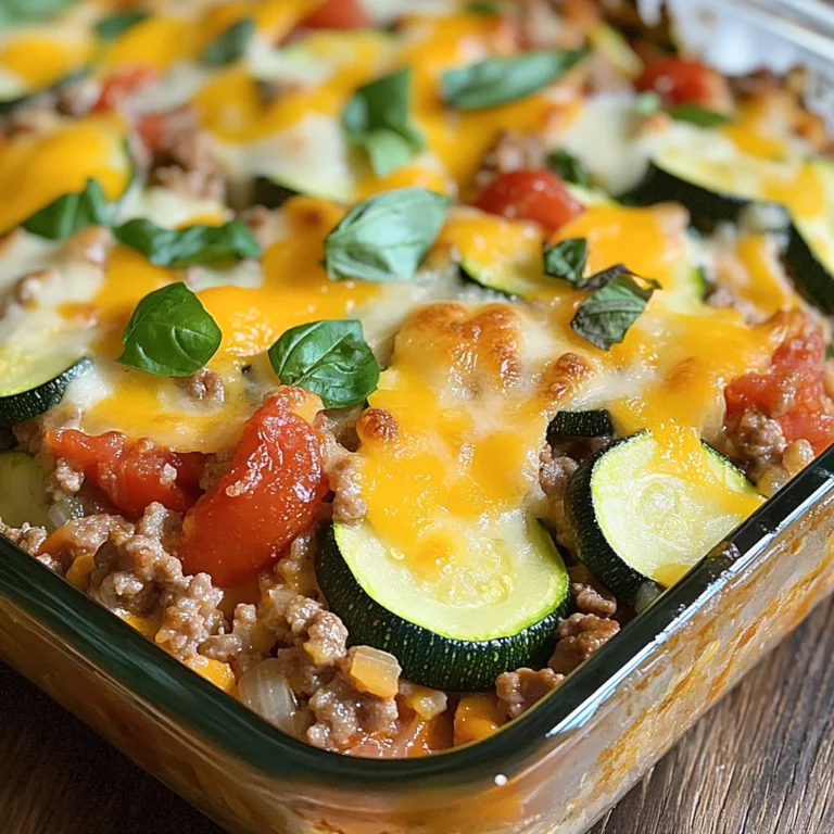 Savory Ground Turkey Zucchini Casserole