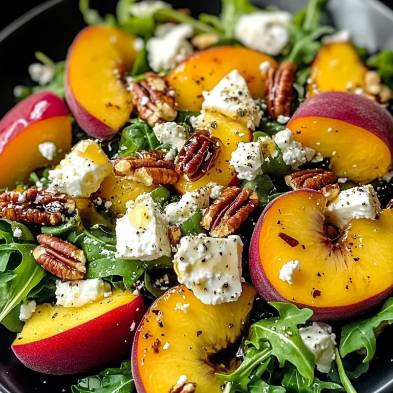 Simple Peach Feta Salad