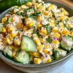 Street Corn Creamy Cucumber Salad
