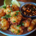 Vietnamese Style Shrimp Fritters with Nuoc Cham Dipping Sauce