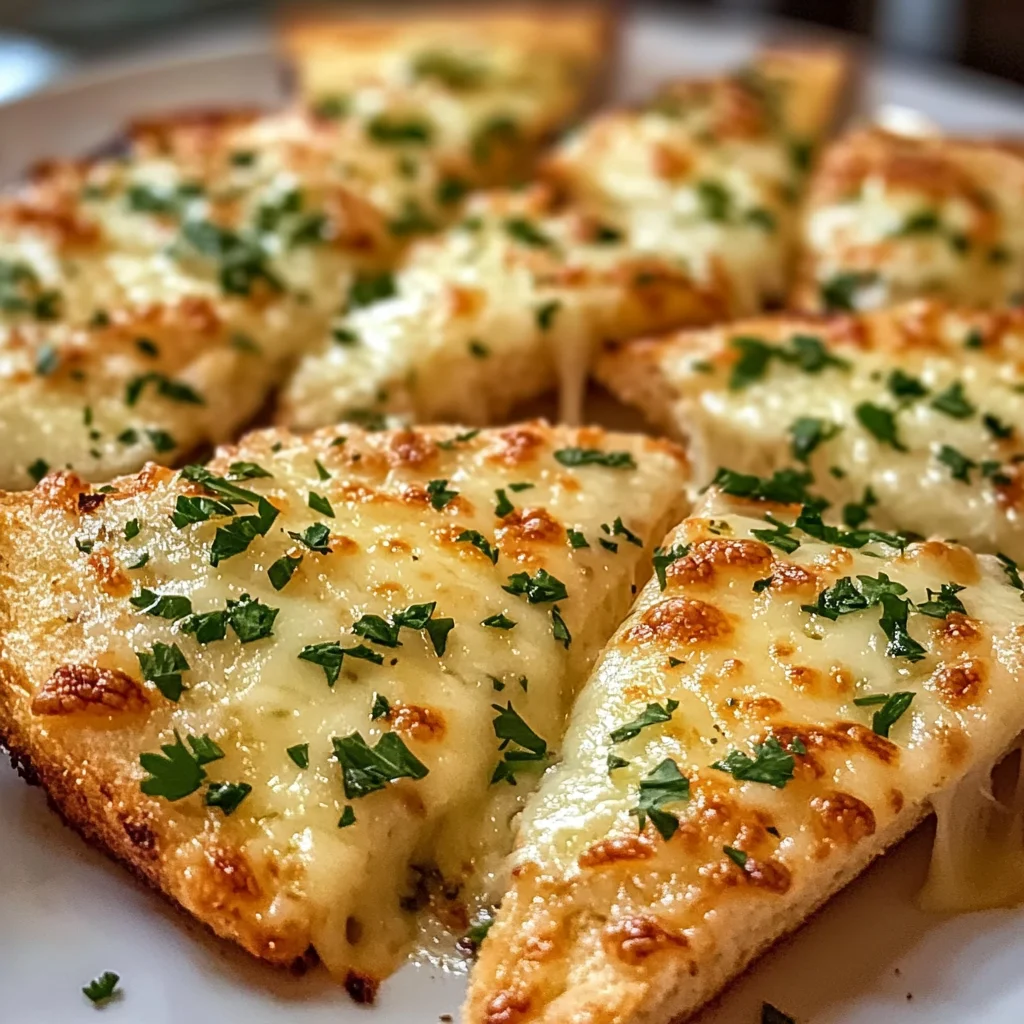 Air Fryer Cheesy Tortilla Garlic Bread