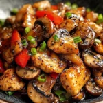 Black Pepper Chicken with Mushrooms
