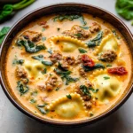 Creamy Tuscan Ravioli Soup : Comfort in Every Spoonful