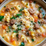 Hearty and Creamy Italian Sausage Ditalini Soup
