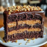 Heavenly Chocolate Peanut Butter Ooey Gooey Cake