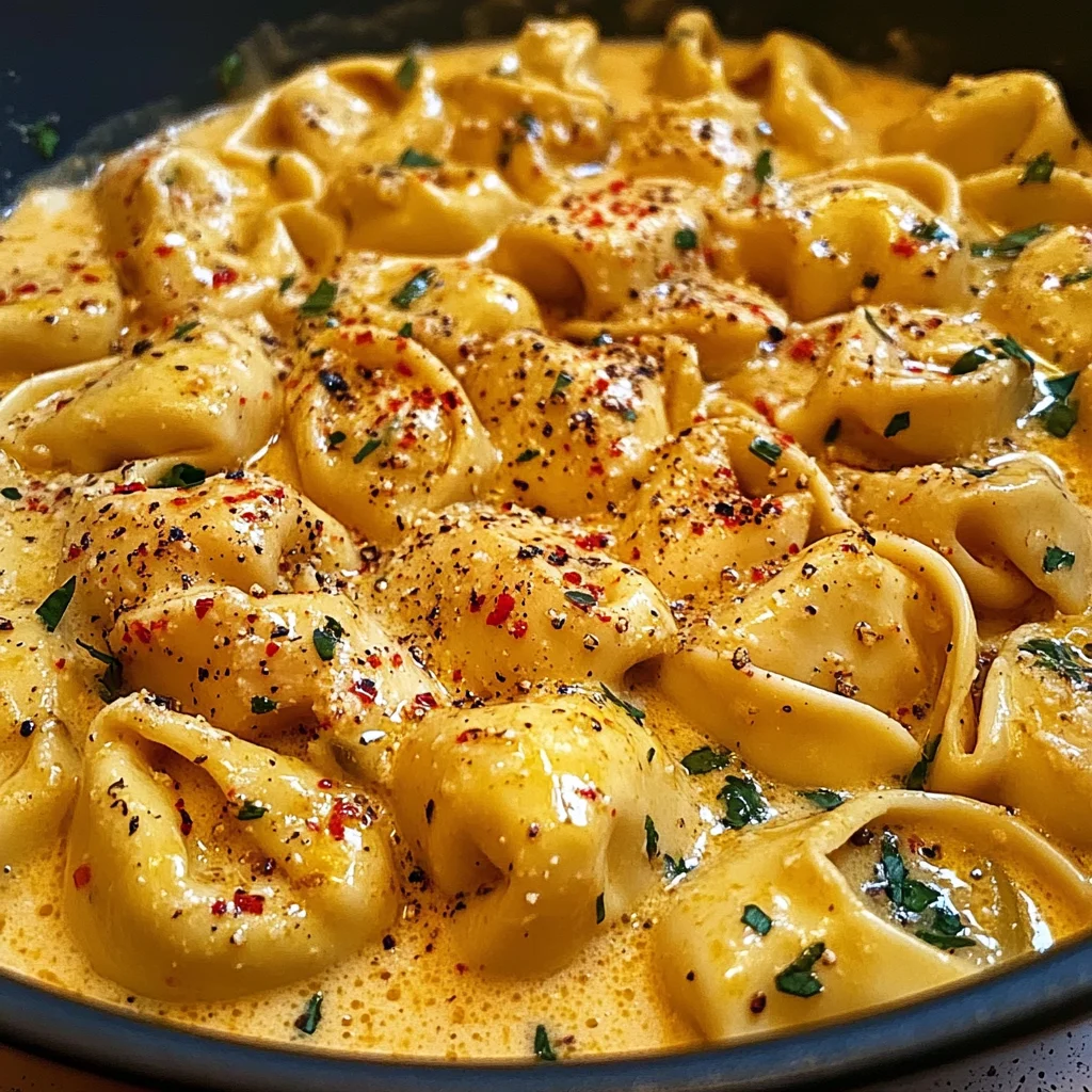 One-Pot Spicy Garlic Butter Chicken Tortellini