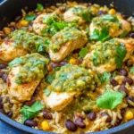 Salsa Verde Chicken & Rice Skillet