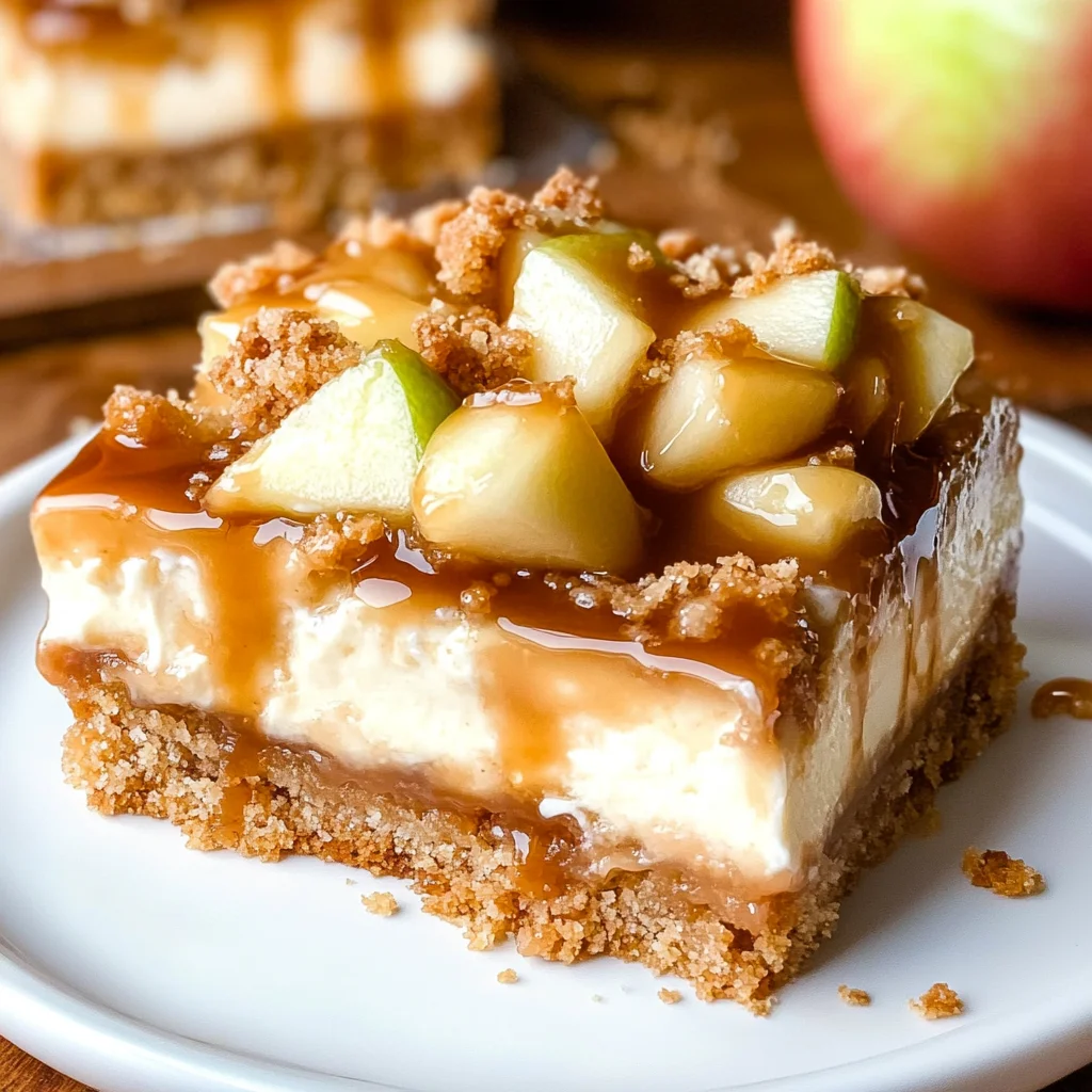 Caramel Apple Cheesecake Bars