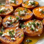 Roasted Sweet Potato Rounds with Honey & Feta