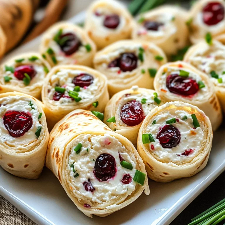 Savory Christmas Cranberry Roll Ups