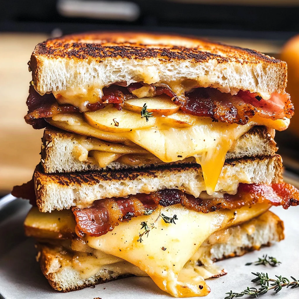 Apple Bacon and Cheddar Grilled Cheese