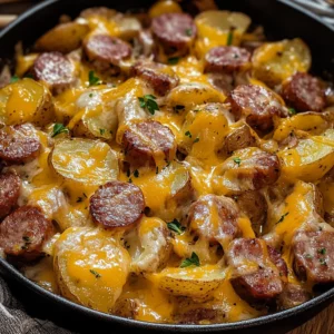 Cheesy Ranch Potatoes and Smoked Sausage