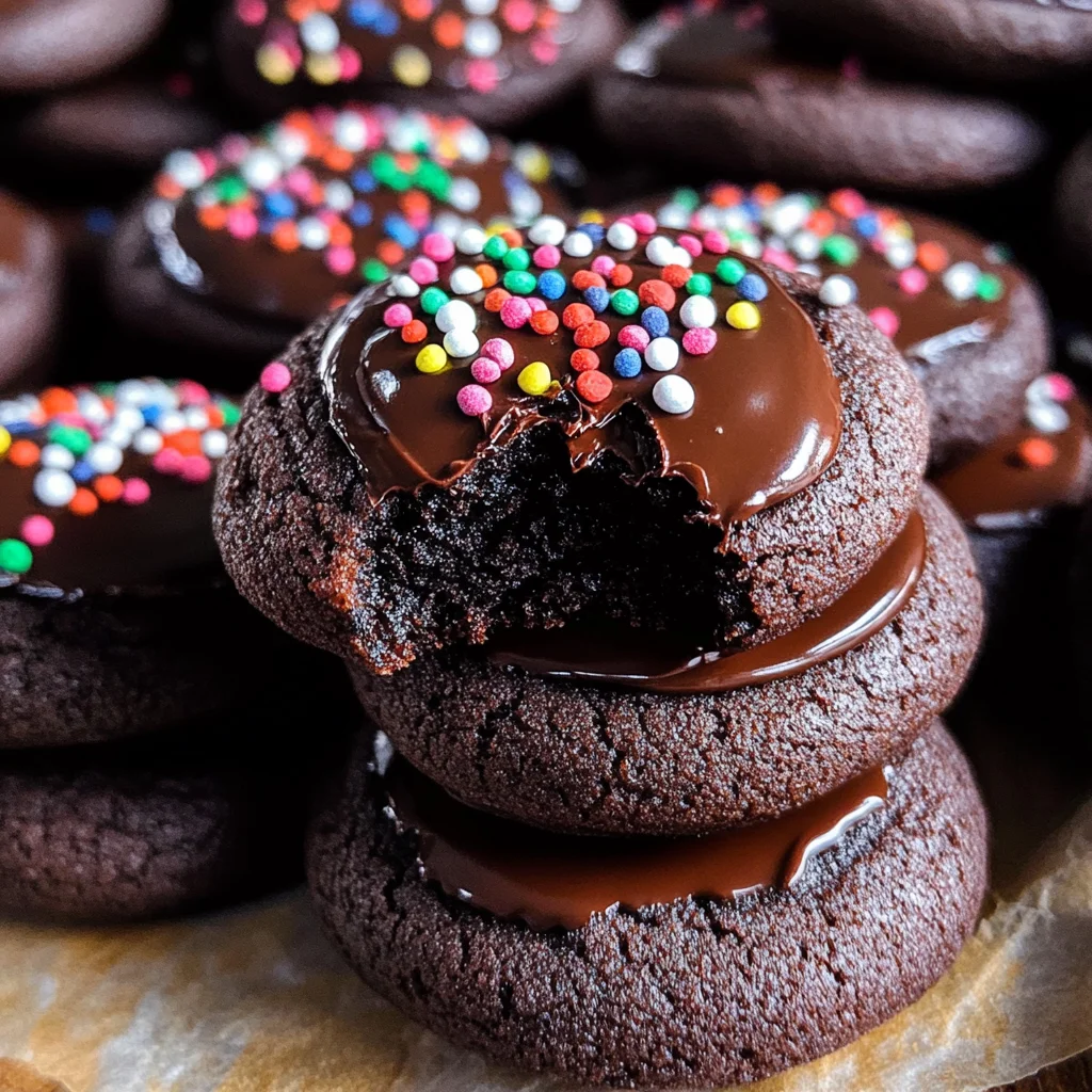 Chocolate Thumbprint Cookies