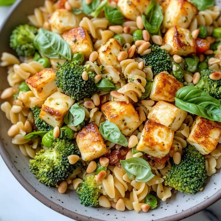 Colorful Halloumi Pasta Salad