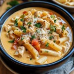Creamy Cajun Chicken Pasta Soup