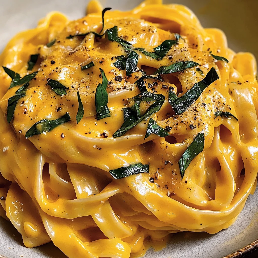 Creamy Pumpkin Alfredo Pasta