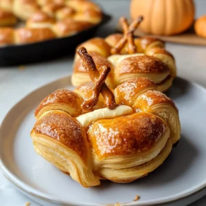 Crescent Pumpkins with Cream Cheese and Pumpkin Pie Filling