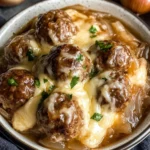 Crock Pot French Onion Meatballs