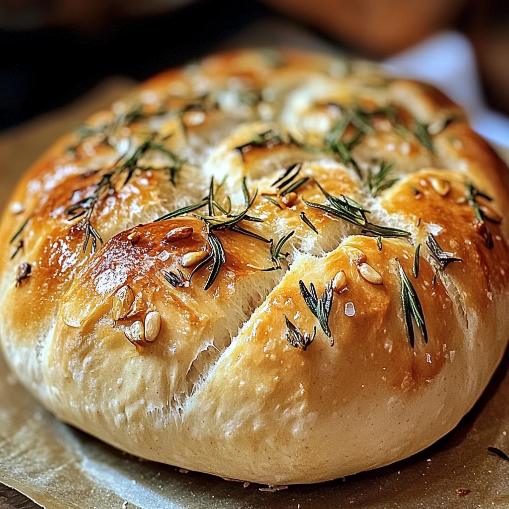 Easy Roasted Garlic Rosemary Artisan Bread – The Best Homemade Loaf