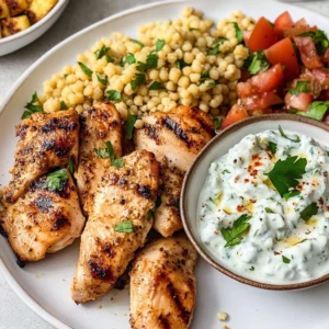 Greek Chicken with Tzatziki and Couscous