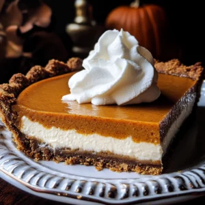 Pumpkin Cheese Pie with Gingersnap Crust