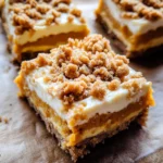 Pumpkin Cheesecake Bars with Streusel