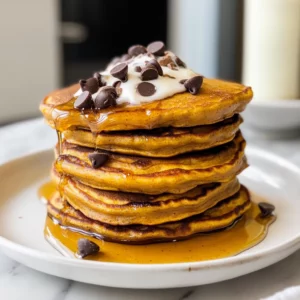 Pumpkin Chocolate Chip Pancakes