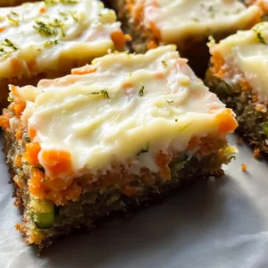 Spiced Ginger Carrot and Zucchini Bars with Lemon Cream Cheese Frosting
