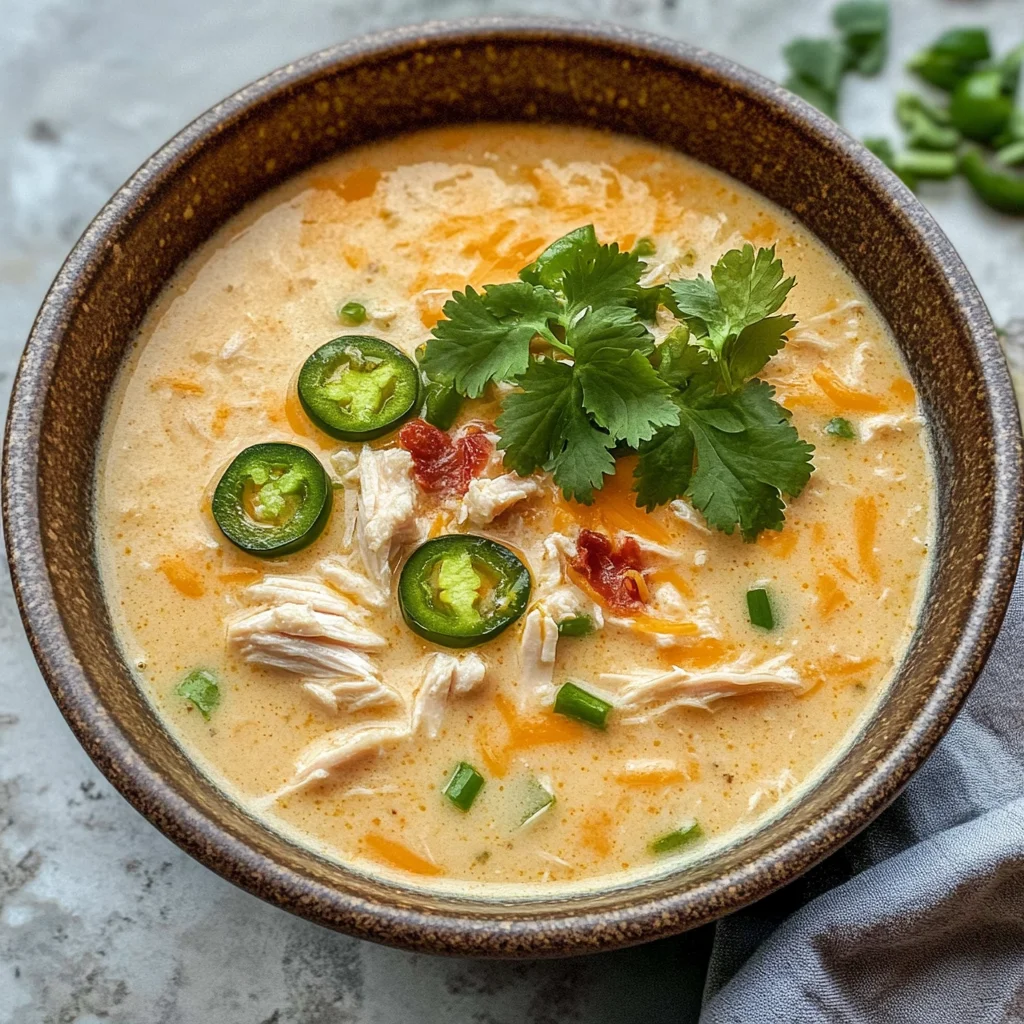 Spicy Jalapeño Popper Chicken Soup