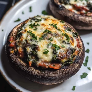 Spinach and Cheese Stuffed Portobello Mushroom Recipe