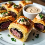 Beef Wellington Bites with Dijon Sauce