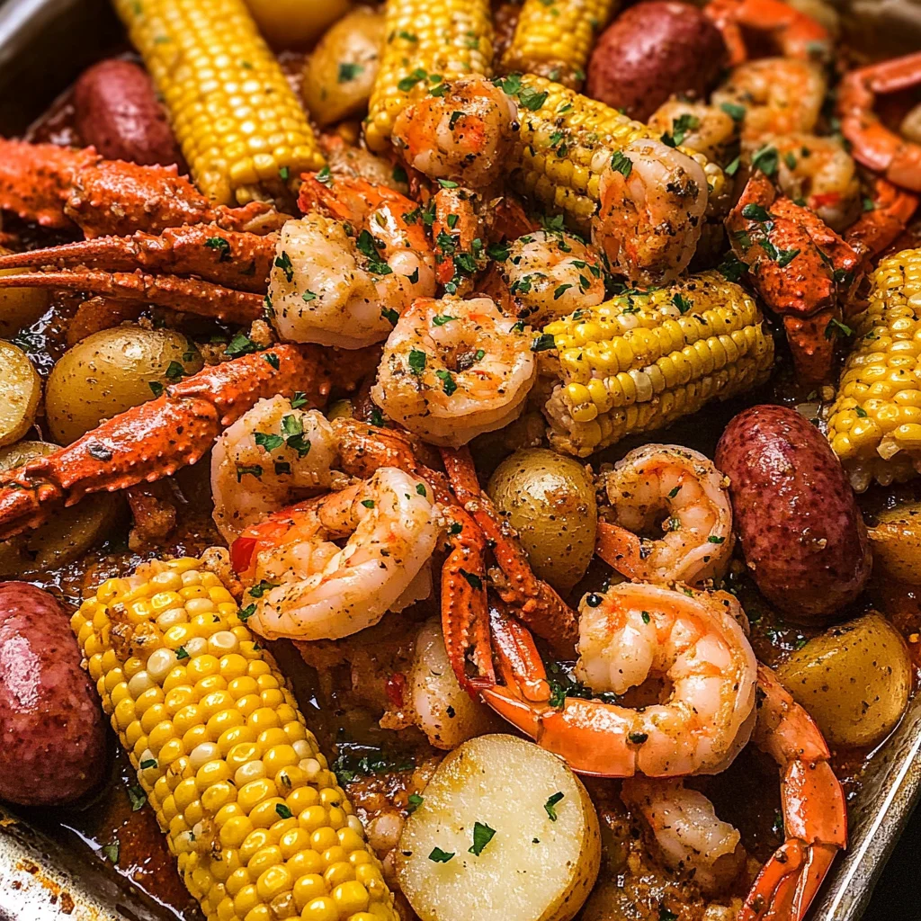 Cajun Seafood Boil with Garlic Butter Sauce