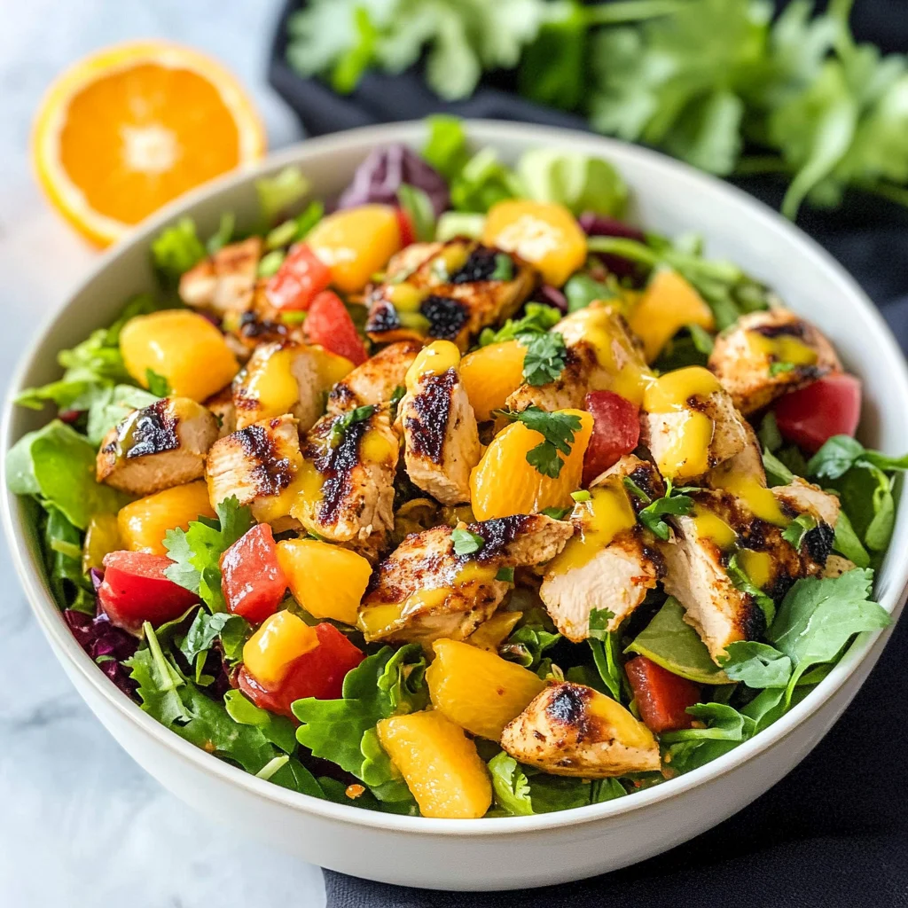 Caribbean Chicken Salad with Mango Dressing