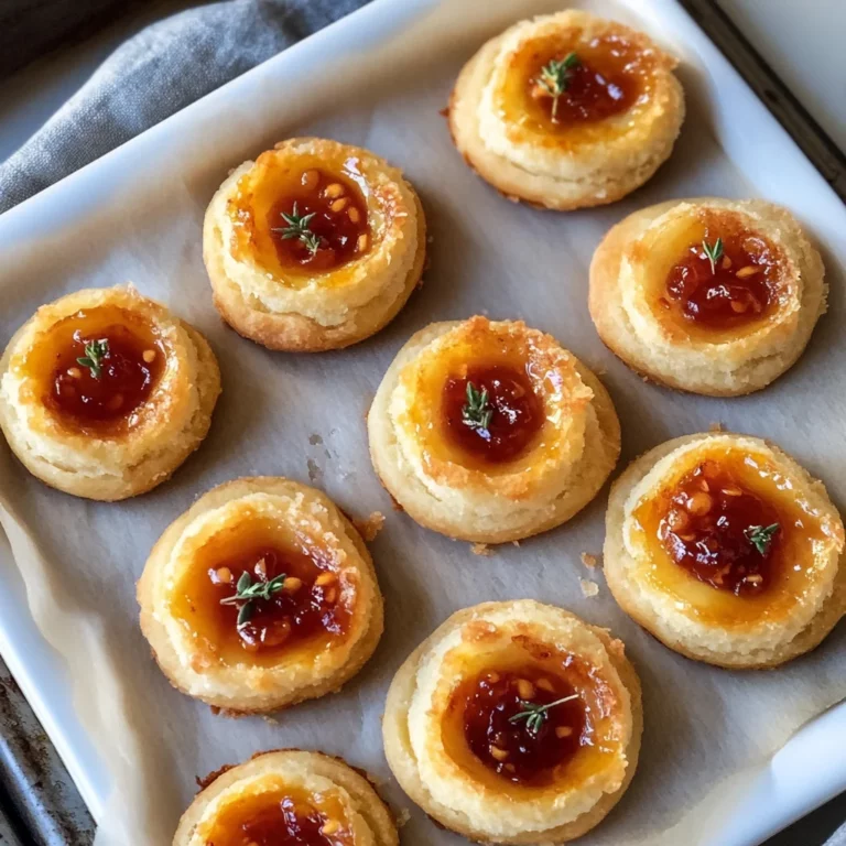 Cheesy Thumbprint Appetizers with Hot Pepper Jelly
