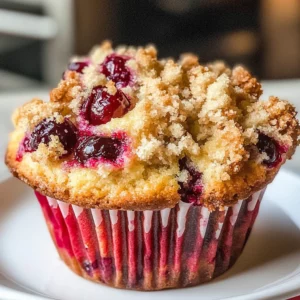 Cranberry Orange Muffins with Streusel