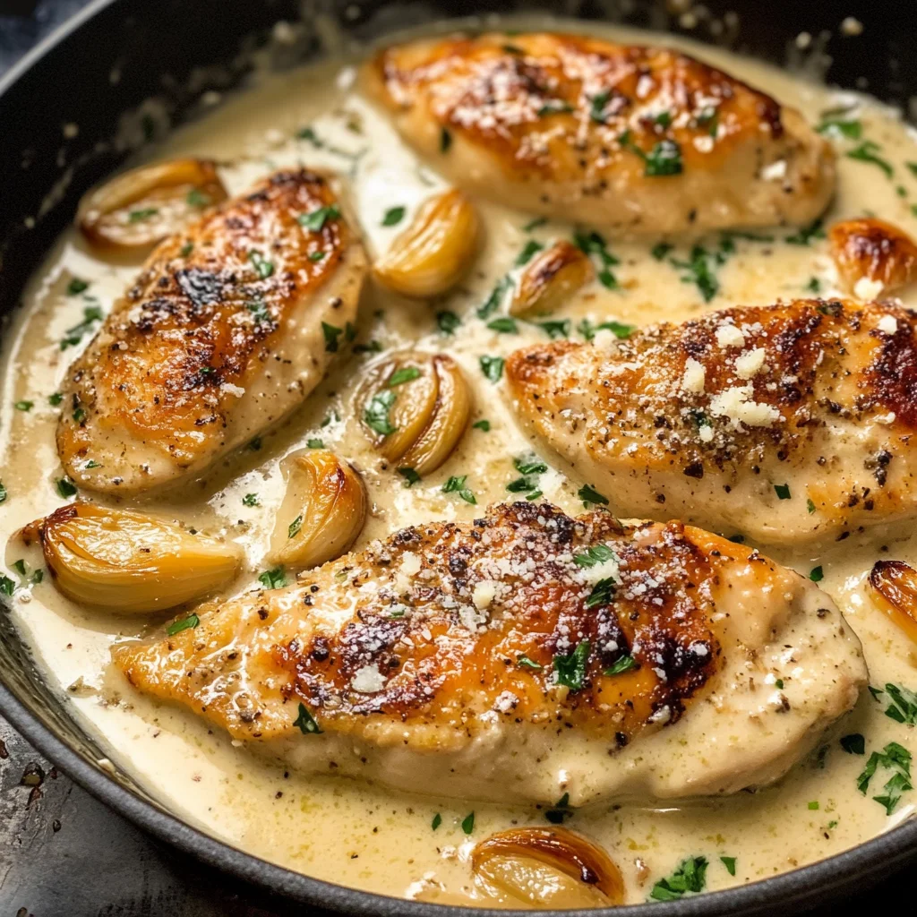 Creamy Garlic Mushroom Chicken